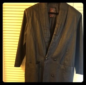 G III Vintage L men's genuine leather trenchcoat